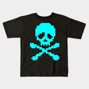 Blue Punk Skull Kids T-Shirt